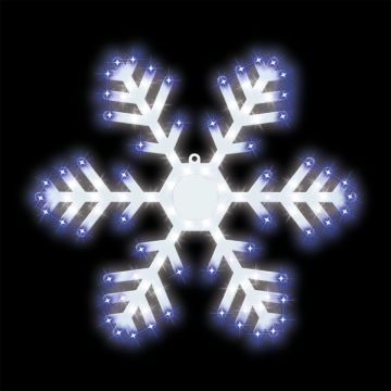 Snowflake, Hi-Vibrant Pure White & Blue Twinkle, 24"