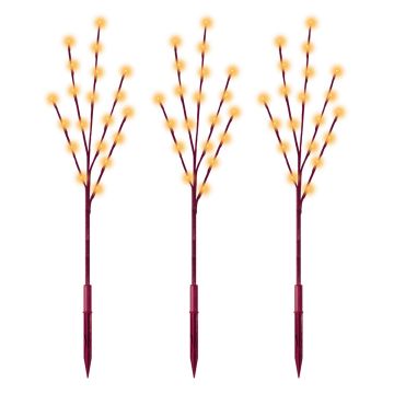 Glenhaven Home & Holiday LED Lighted 30" Red Twig Dogwood Branches (3 Pack)