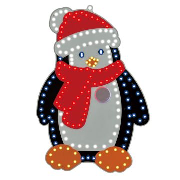 Glenhaven Home & Holiday Hi-Vibrant LED Lighted 16" Penguin