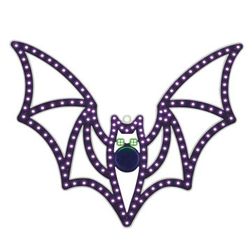 Glenhaven Home & Holiday Hi-Vibrant LED Lighted 16" Bat