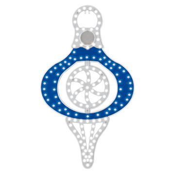 Glenhaven Home & Holiday Hi-Vibrant LED Lighted 16" Blue Reflector Ornament