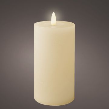 Lumineo LED Wick Wax Melted Top Candle, Cream