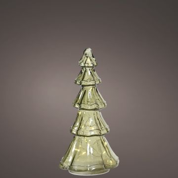 Lumineo Micro LED Green Tree Glass 7", Warm White 