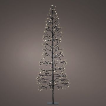 Lumineo 70" LED Tree 8 Fuction Twinkle Effect, Solar Operated, Warm White