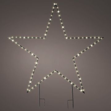 Lumineo Star Silhoutte with PVC Stakes, 8 Function Twinkle Effect, Warm White