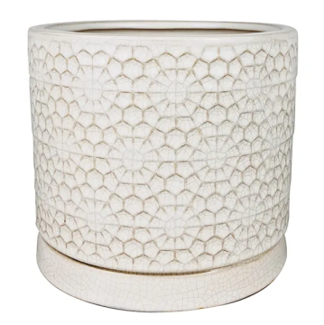 Border Concepts, Amelia Cylinder with Attached Saucer, White