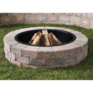 Belgard Round Fire Pit - Weston Stone with Optional Cap