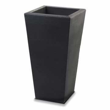 Crescent, Bowery Square Tapered Planter, Caviar Black