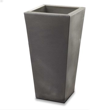 Crescent, Bowery Square Tapered Planter, Old Bronze