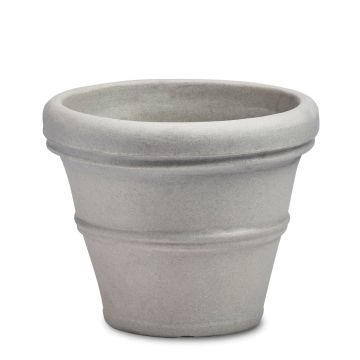 Crescent, Brunello Rolled Rim Planter, Weathered Concrete