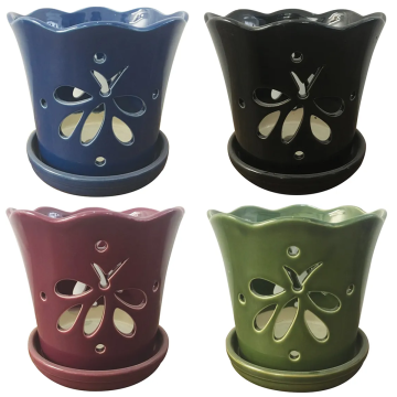 Border Concepts, Butterfly Orchid Pot, 5" (assorted dark colors)