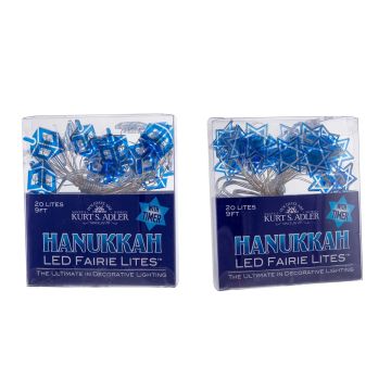 Kurt S. Adler® Hanukkah Fairy Light Sets LED Assorted 20L/9FT