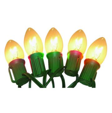 Celebrations Incandescent, C7 Smooth Clear Steady Green Cord, 25L/24FT