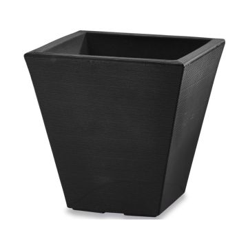 Crescent, Gramercy Contemporary Square Planters, Caviar Black