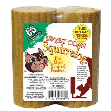 C and S, Sweet Corn Squirrelog, 2 Pack 