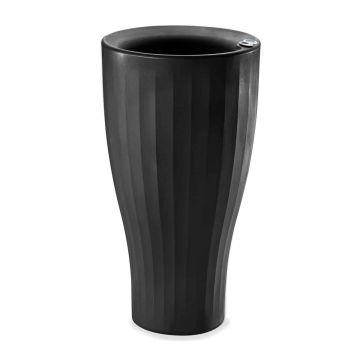 Crescent, Cup TruDrop Tall Planters, Caviar Black