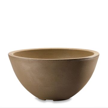 Crescent, Delano Round Planter Bowl, Mocha