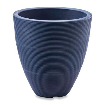 Crescent, Delano Ribbed Planter, Midnight, 16"