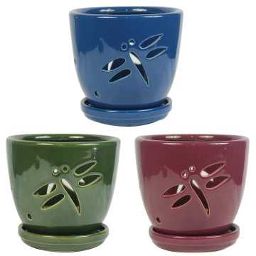 Border Concepts, Dragonfly Orchid Pot (assorted dark colors)