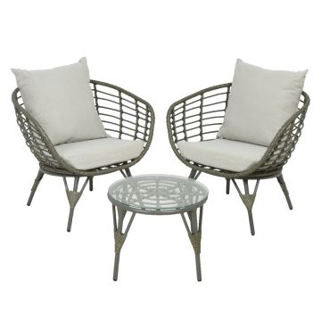 Kaemingk, Evora Wicker Set, 3 Piece