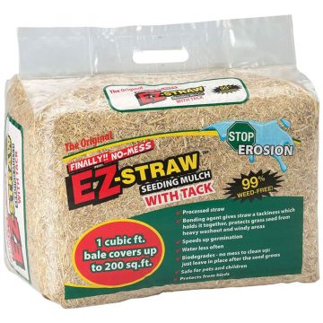 EZ-Straw Seeding Mulch with Tack, 1 Cu. Ft.