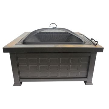 Four Seasons Courtyard, Wood Burning Slate Fire Pit, 30"