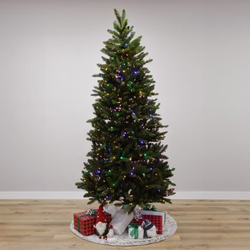 Minnesota Natural Fraser Fir Slim with Dual LEDs, Gabriel Tree® Artificial Christmas Tree