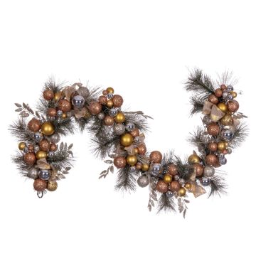 Vickerman 6' Copper and Gold Deco Garland