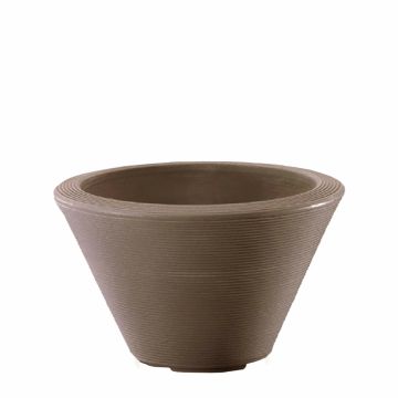 Crescent, Gramercy Contemporary Round Planters, Mocha