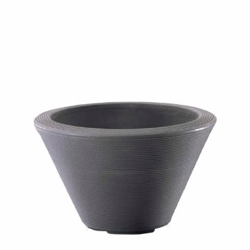 Crescent, Gramercy Contemporary Round Planters, Slate