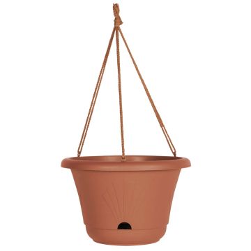 Bloem, Lucca Self Watering Hanging Basket, Terra Cotta, 13"