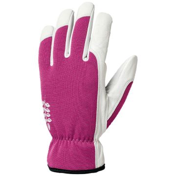 Hestra Women's Kobolt Garden Gloves, Fuchia/White