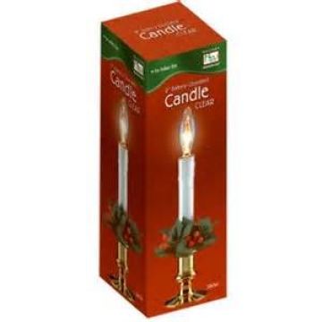 Holiday Wonderland, Battery-Operated Candle Clear Bulb Gold Base