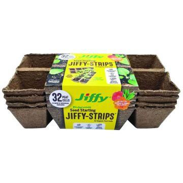 Jiffy Biodegradable 32 Cell Peat Strip Seed Starting Greenhouse with SUPERthrive