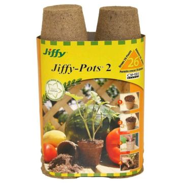 Jiffy Peat Pot 26 Pack, 2-1/4"