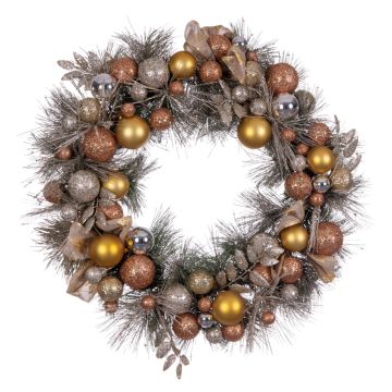 Vickerman 22" Copper and Gold Deco Wreath