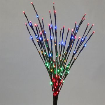 Holiday Bright Lights LED, Branch Light Burst 5MM Multi Steady 3FT, Brown