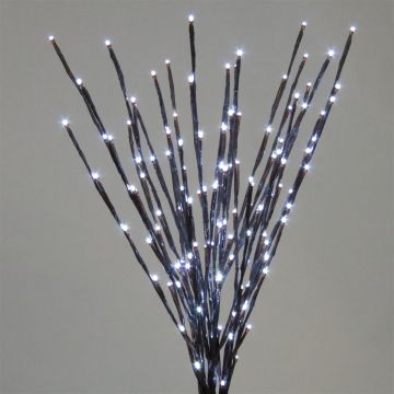 Holiday Bright Lights LED, Branch Light Burst 5MM Pure White Steady 3FT, Brown