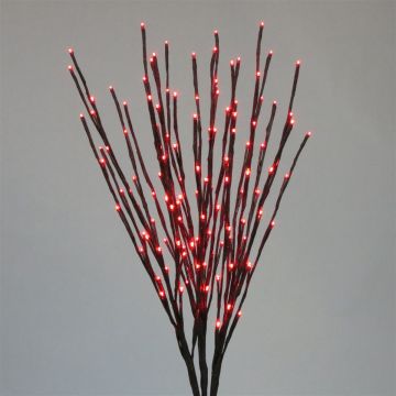 Holiday Bright Lights LED, Branch Light Burst 5MM Red Steady 3FT, Brown