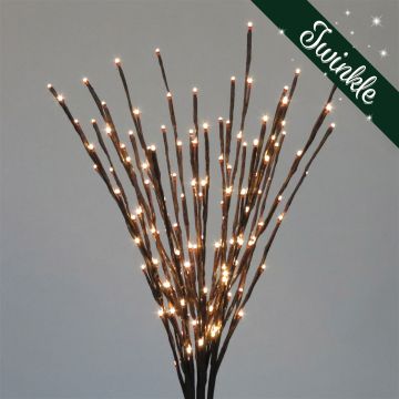 Holiday Bright Lights LED, Branch Light Burst 5MM Warm White Twinkle 3FT, Brown