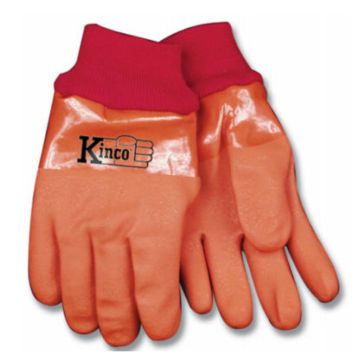 Men's Winter Lined Full PVC Gloves, Large