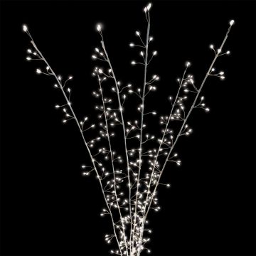 Holiday Bright Lights LED, Twigs Big Seed Warm White Steady 4FT, Silver