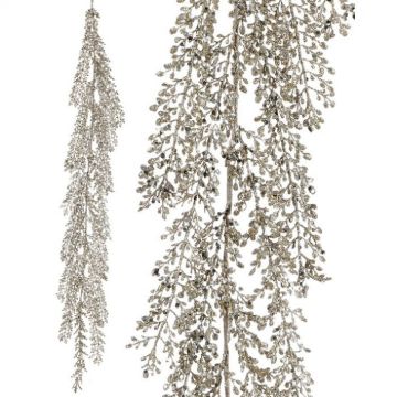 Glitter Sequin Artemesia Platinum Trim, 4 Foot