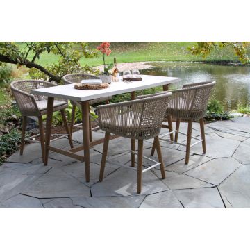 Outdoor Interiors, Ivory Counter Height Dining Set