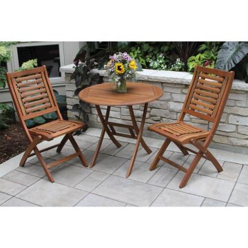 Outdoor Interiors, Eucalyptus Bistro Set