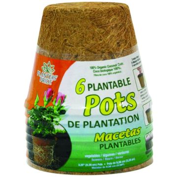 Plant Best 4.5" Biodegradable Coconut Coir Pot, 6 Pack