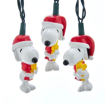 Kurt Adler Peanuts Snoopy and Woodstock Light Set LED 10L/12FT