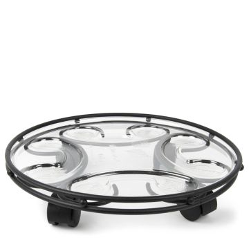 Plastec, The Saucer Caddy Deluxe, Black, 14"