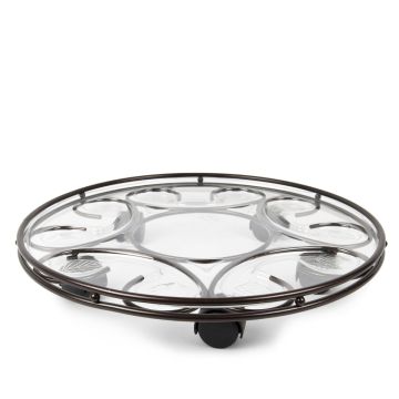 Plastec, The Saucer Caddy Deluxe, Rust, 17"