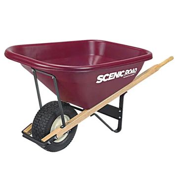 Scenic Road Dual Wheel Wheelbarrow, 10 cu. ft.